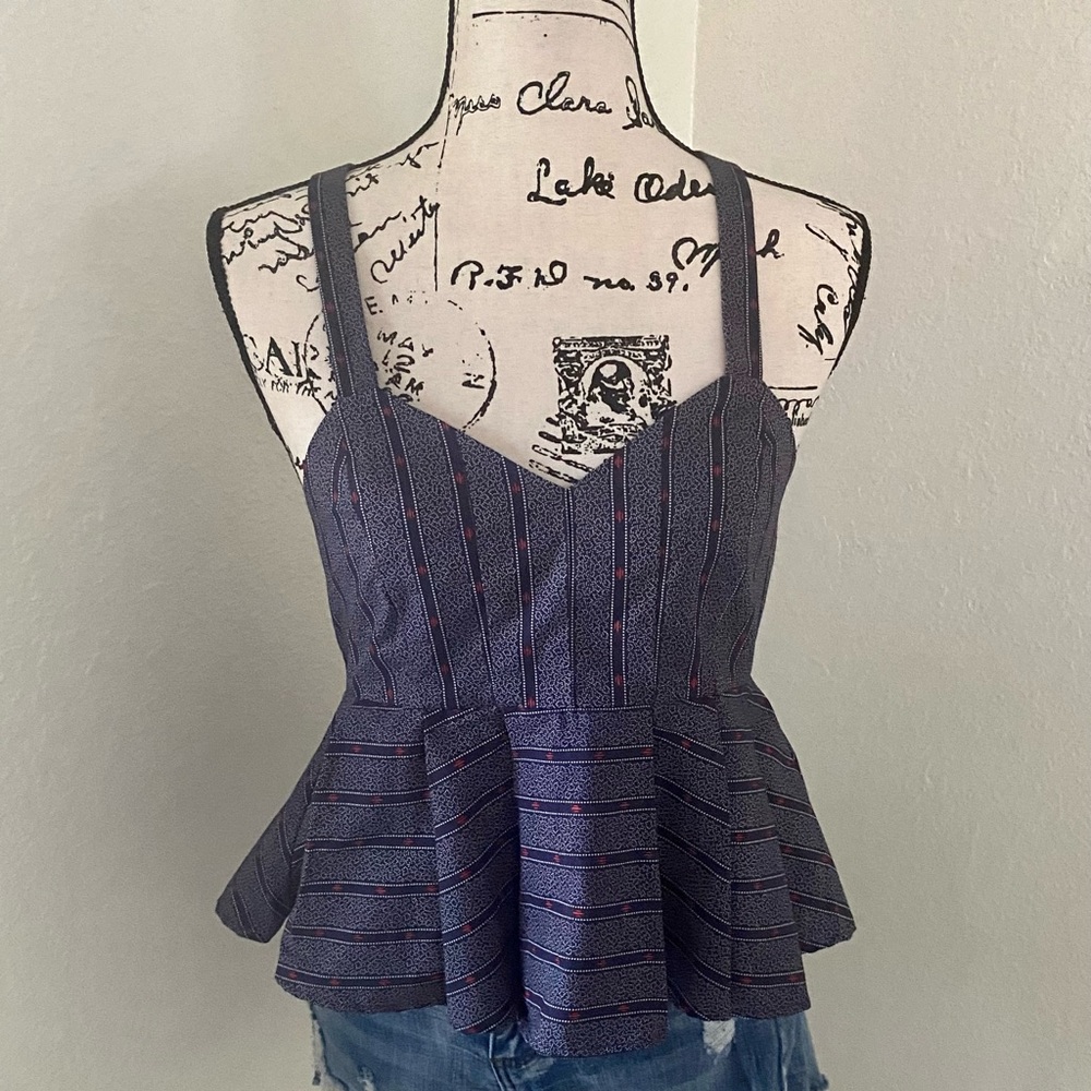1.State Sleeveless Peplum Top